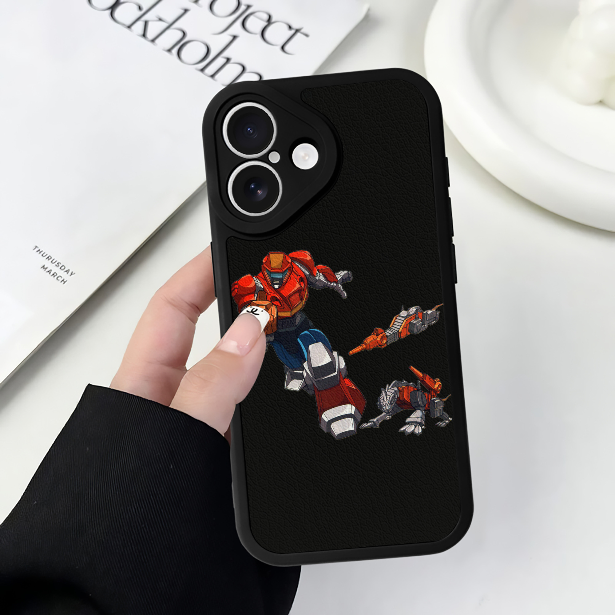 （画像用）  【iPhone 16シリーズ対応】シリコンスマホケース（レザー調） 材質：シリコン